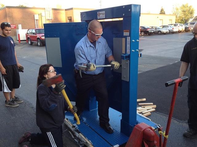 Forcible Entry simulator training At Station 1. June 2013